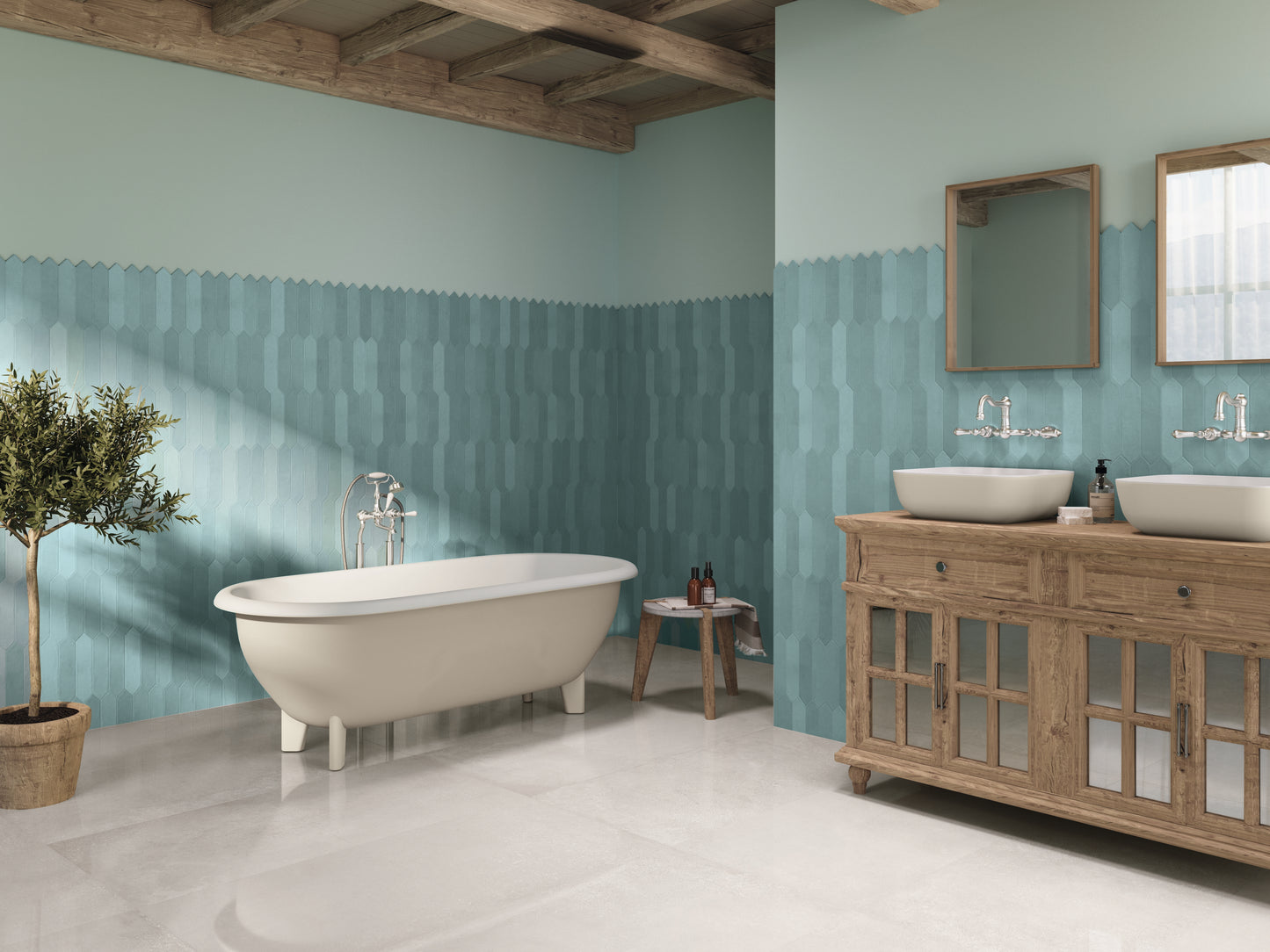 PICKET CONTEMPORARY AQUA SEA 6X26