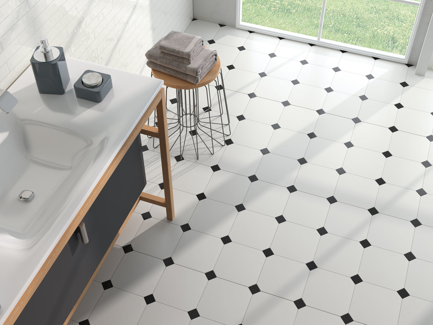 EIGHT WHITE 20X20 + TACO FOUR BLACK 3,8X3,8